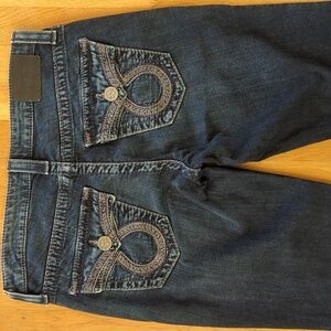Big Star Remy Boot Cut Embroidered Pocket Low-Mid Rise Jeans Size 29L*